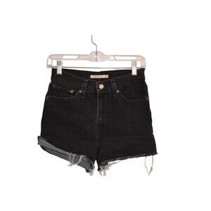 Levi's Black Raw Hem High Rise Shorts Size 27